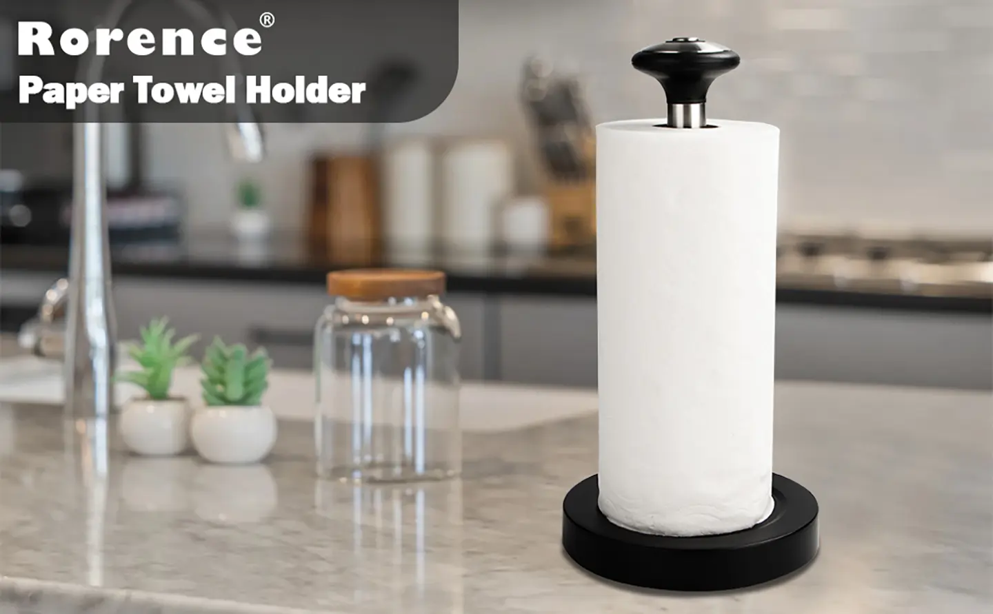 Kitchen Gadgets--Stainless Steel Paper Towel Holder for Holding Paper Towels, Modern Standing Paper Towel Roll03d