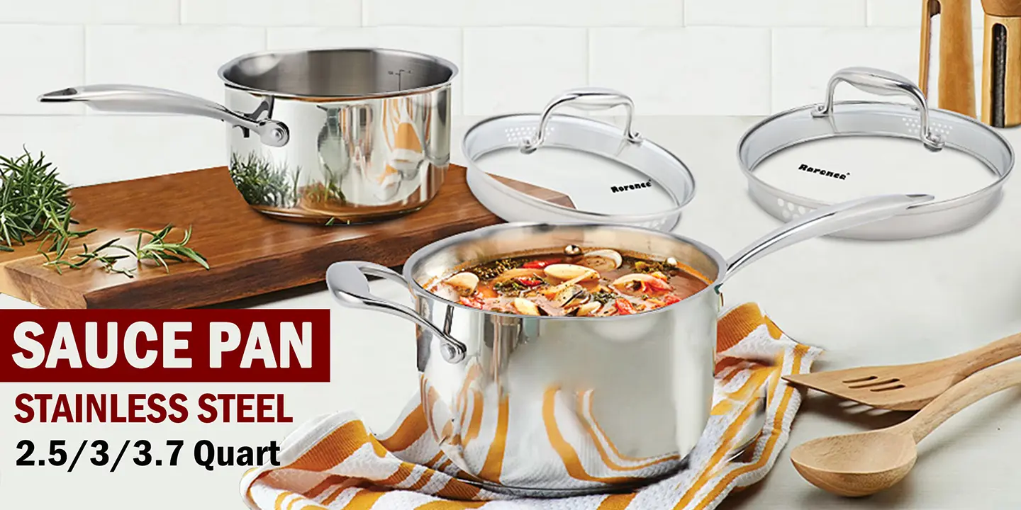 stainless steel saucepan