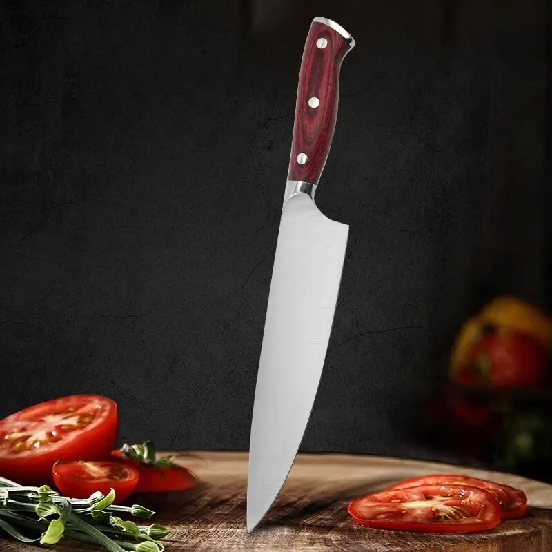 Wholesale 8 Inch Chef Knife Kitchen Cutting Sharp Stainless Steel Knives Set