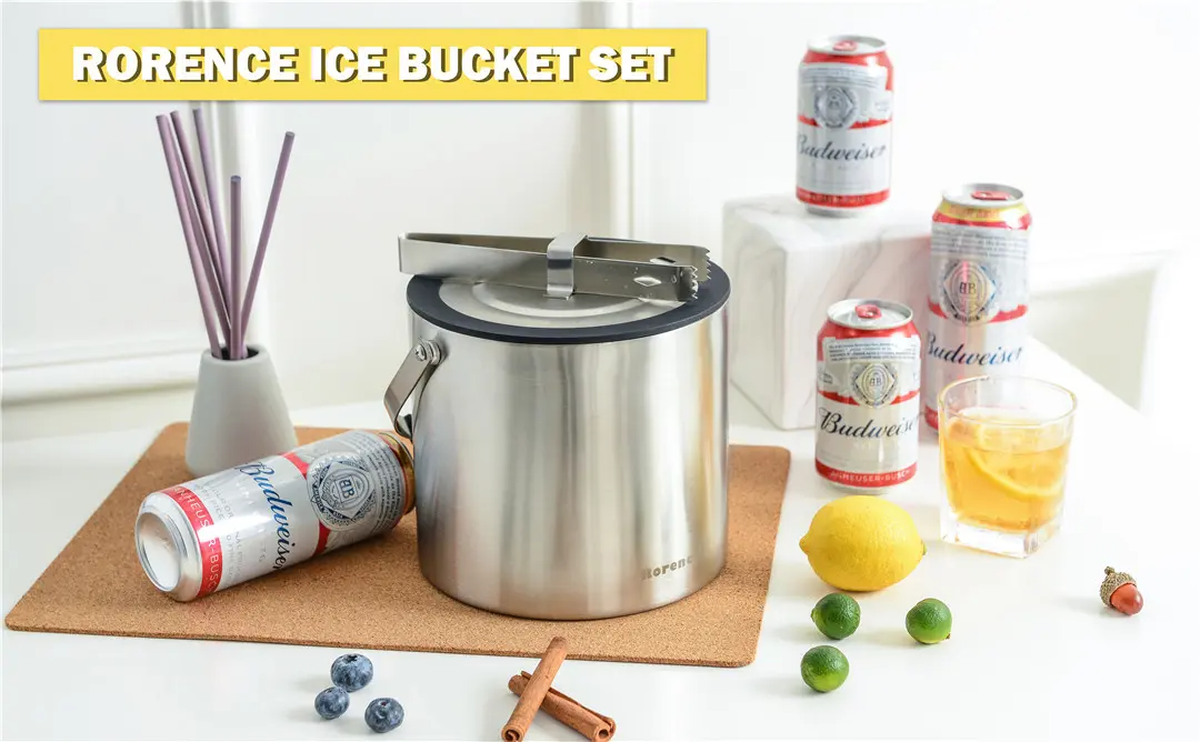 Insulated Stainless Steel Ice Bucket Details