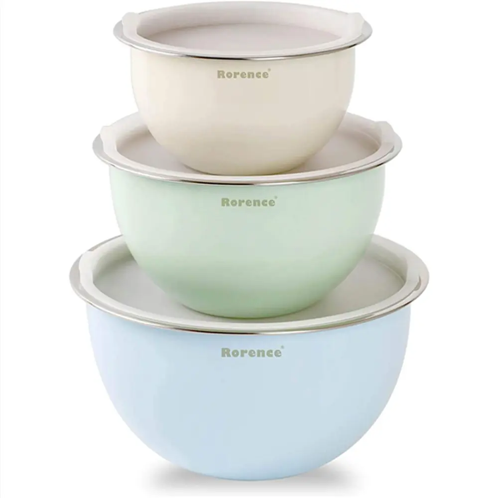 Wholesale Stainless Steel Mixing Bowls with Lids: Stack Able Colorful Mixing Bowls for Kitchen Manufacturer, Products