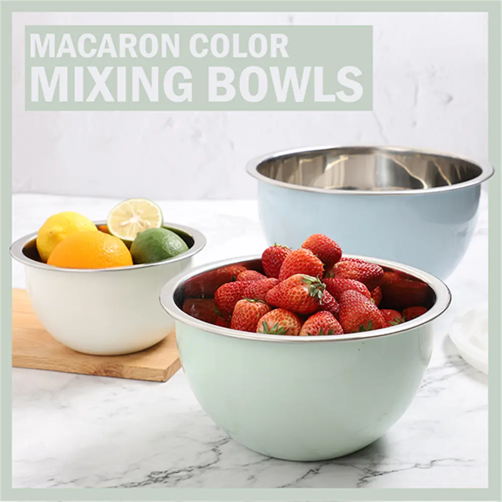 Wholesale Stainless Steel Mixing Bowls with Lids: Stack Able Colorful Mixing Bowls for Kitchen Manufacturer, Products