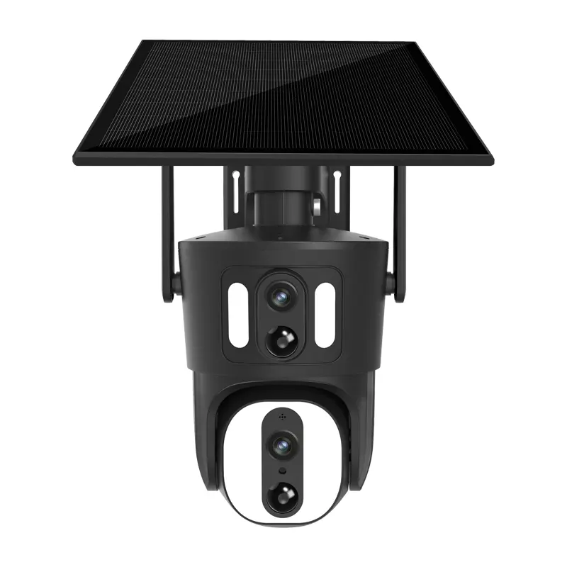 Outdoor no-grid no-power low-power solar gun ball linkage camera