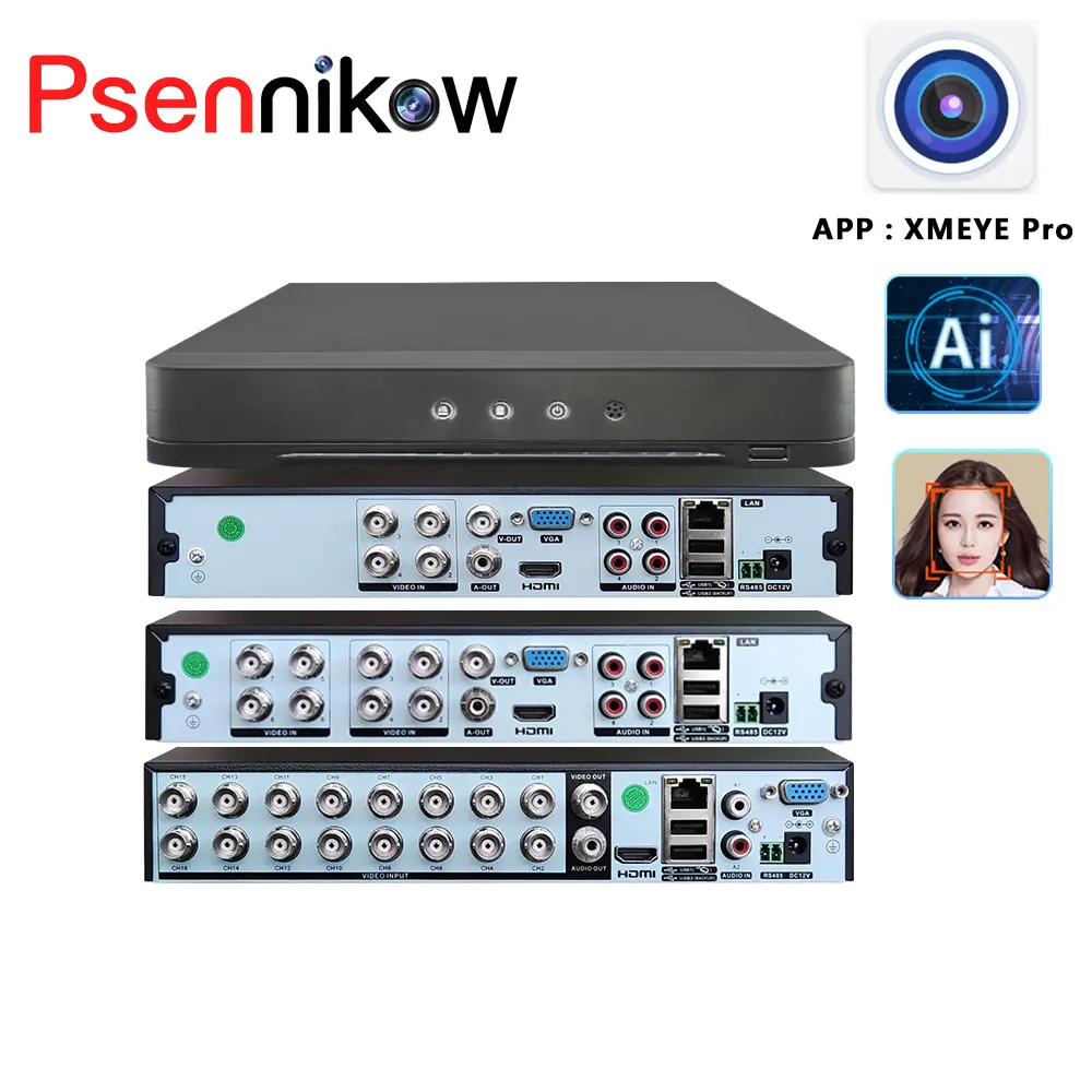 Xmeye Smart Dvr Nvr 4/8/16 Channels 5MP-N 1080P Video Surveillance Recorder Audio Over Coaxial Motion Detect For CCTV Cameras