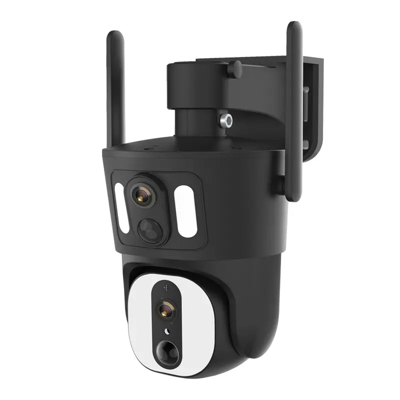 Outdoor no-grid no-power low-power solar gun ball linkage camera