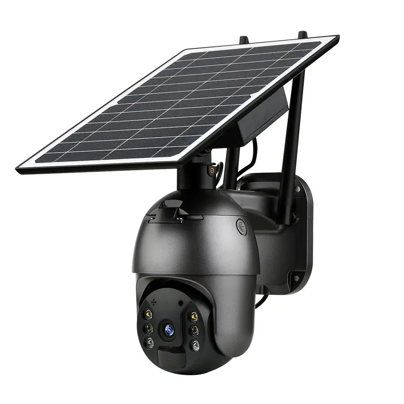 Outdoor solar-powered camera with no internet or electricity required low power consumption