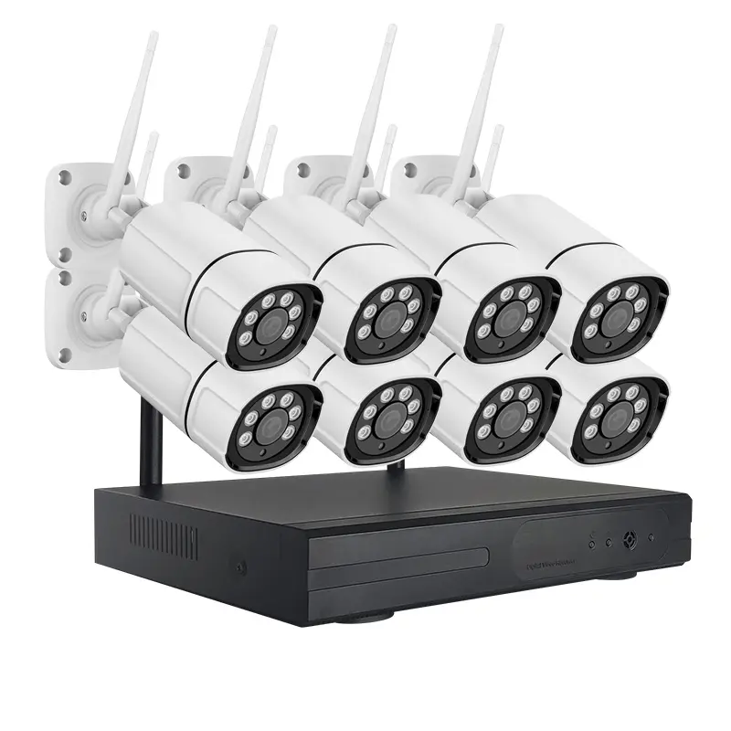 High-Definition Surveillance Package: 8-Channel WiFi Cameras