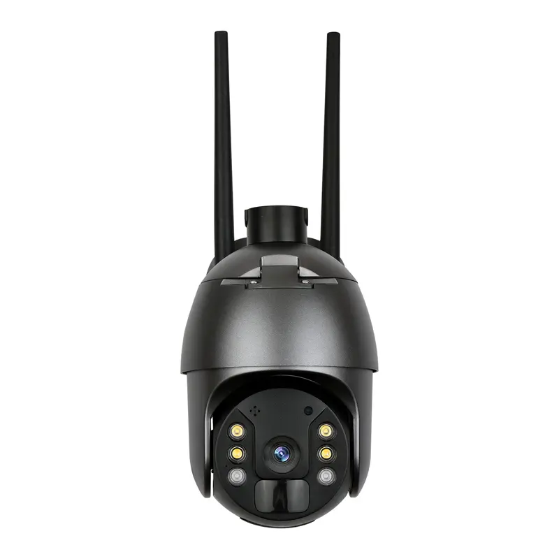 Outdoor solar-powered camera with no internet or electricity required low power consumption