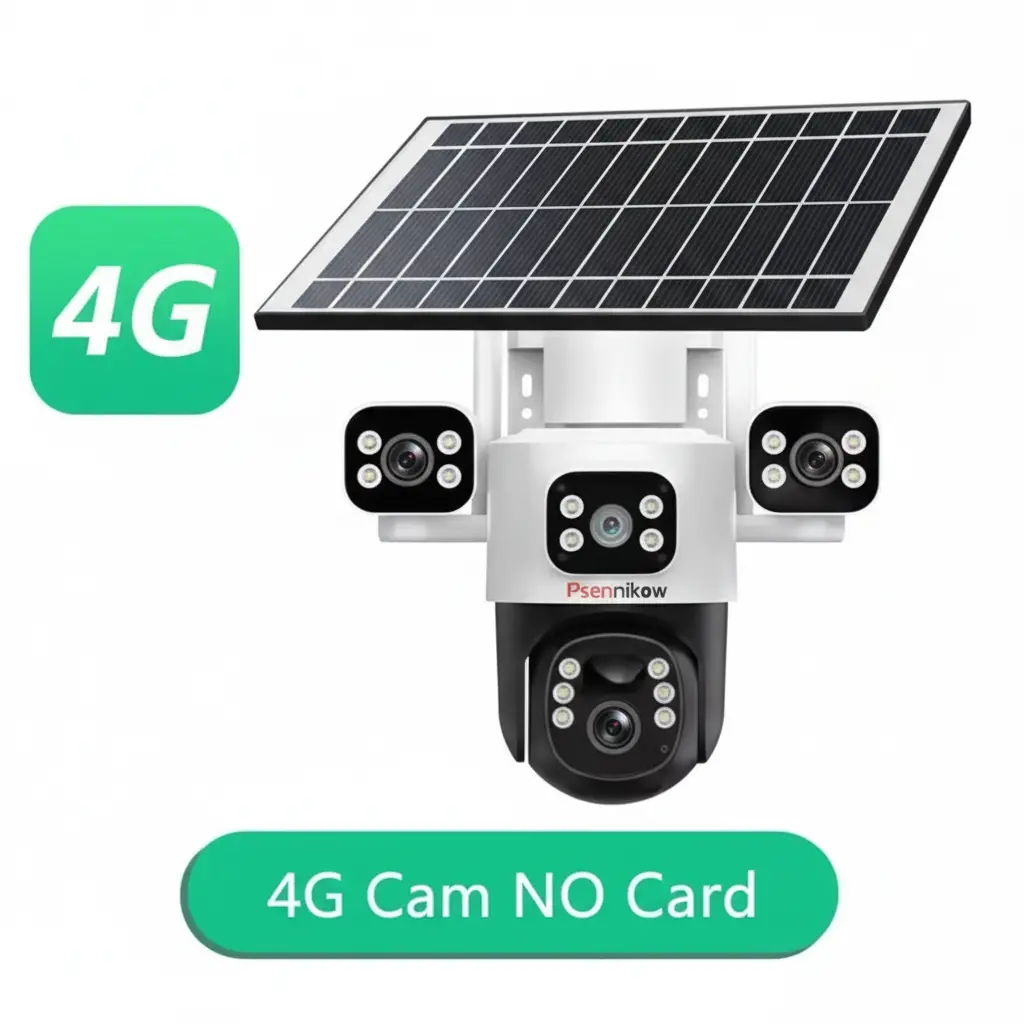 Solar Wireless Camera 2MP PTZ IP Camera Smart Home Color Night Auto Tracking Security WiFi Camera Two Way Audio CCTV Camera