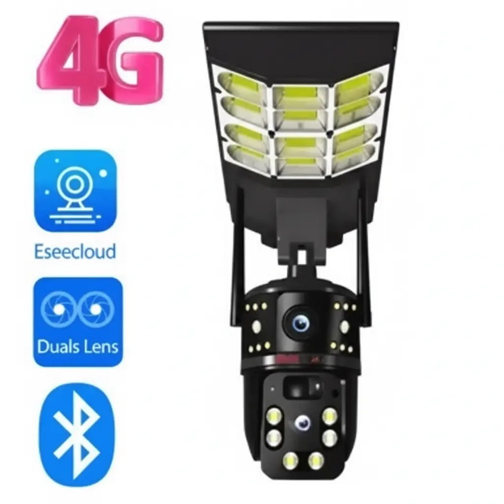 Wifi Solar Outdoor Camera Night Vision Weatherproof Cloud Data Storage Low Power Human Motion Tracking Two-Way Talk Camera