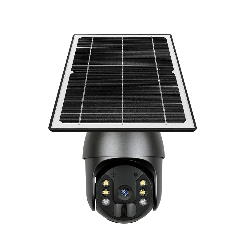 Outdoor solar-powered camera with no internet or electricity required low power consumption