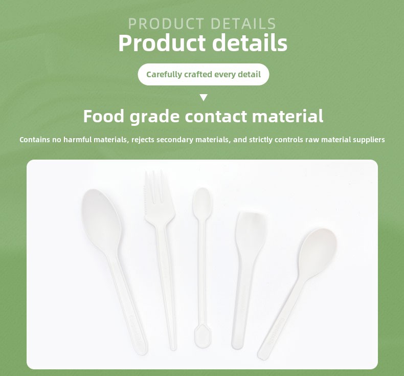 CPLA Ice Cream Spoon Eco-friendly Cornstarch Dessert Yogurt Spoons