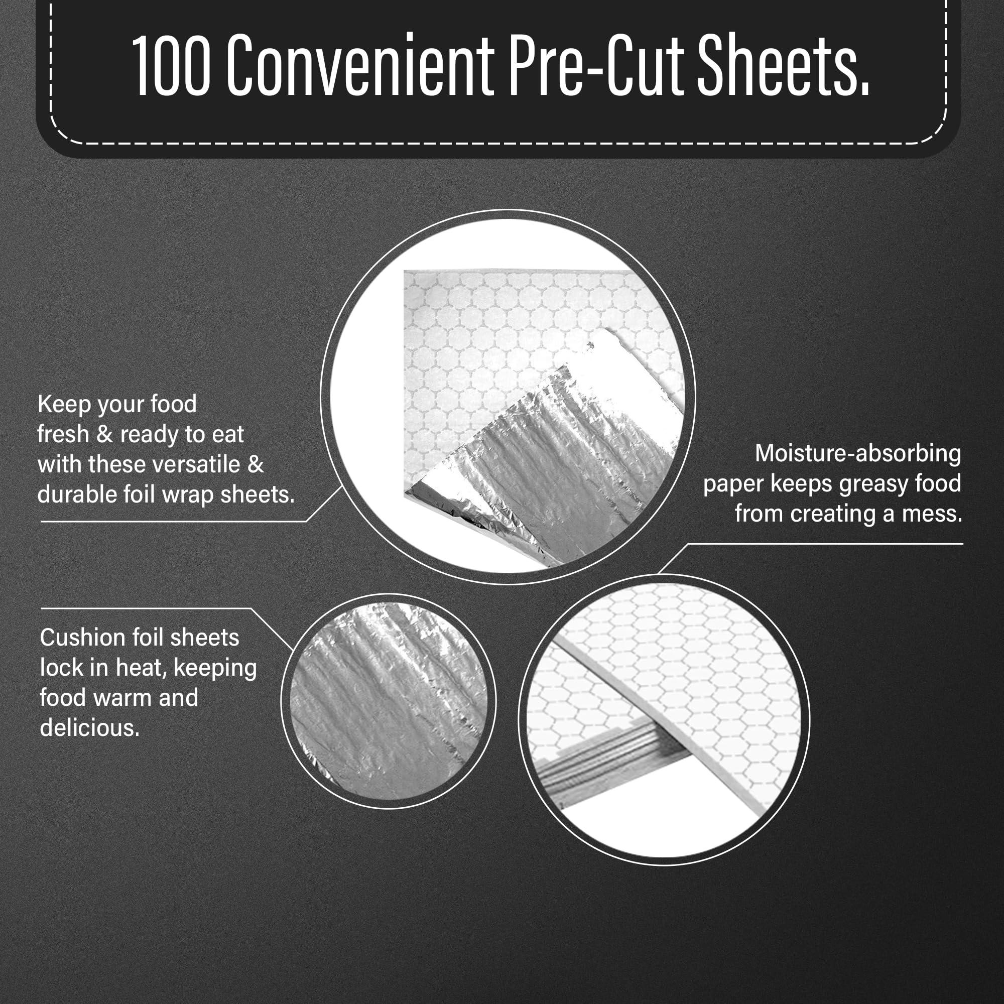 Recyclable Aluminum Foil Laminated Burrito Burger Wrapping Paper Custom Insulated Foil Sandwich Wrap Sheets