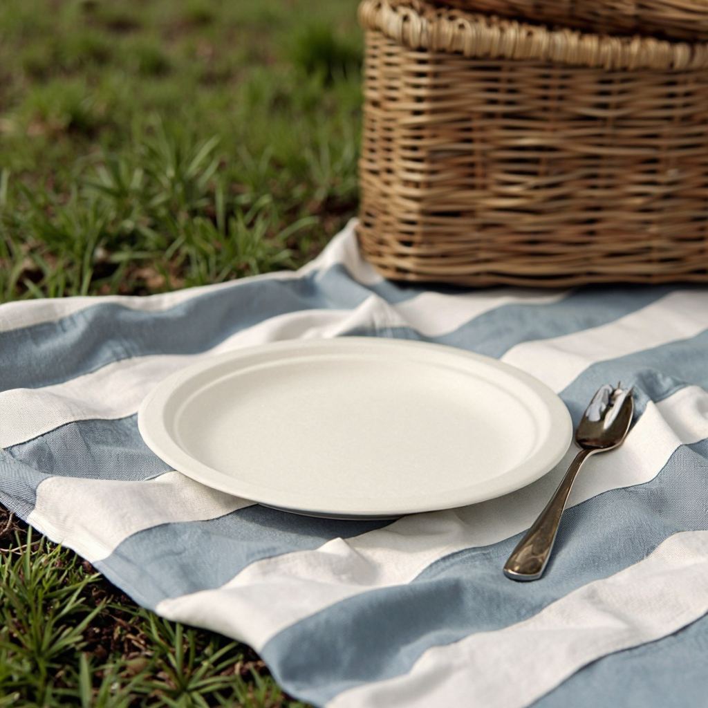 Food Grade Sugarcane Bagasse Disposable Plates Sugar Cane Bamboo Paper Pulp Bio Compostable Degradable Dish For Party