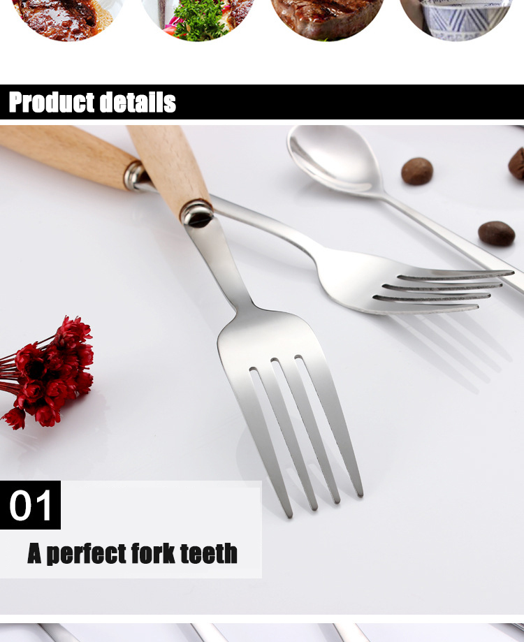 Wooden Handle Cutlery Set View 2