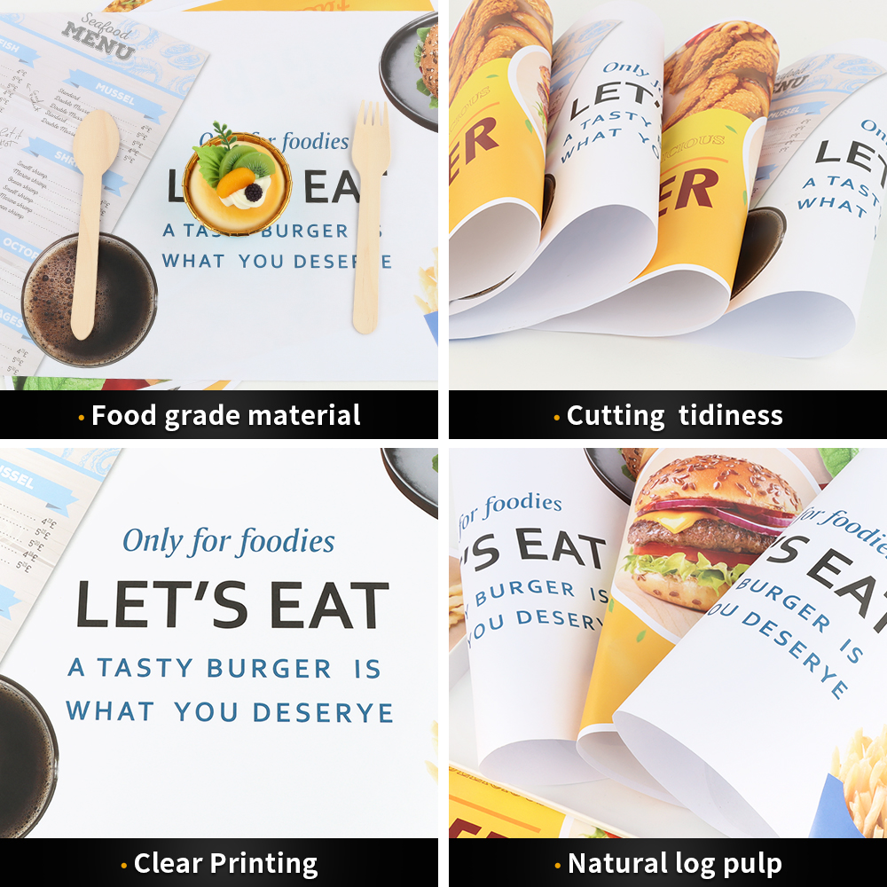Coated Pulp Greaseproof Wrapping Paper Printed Burger Sandwich Packaging for Chemical Industry Single-Sided Pe Coating