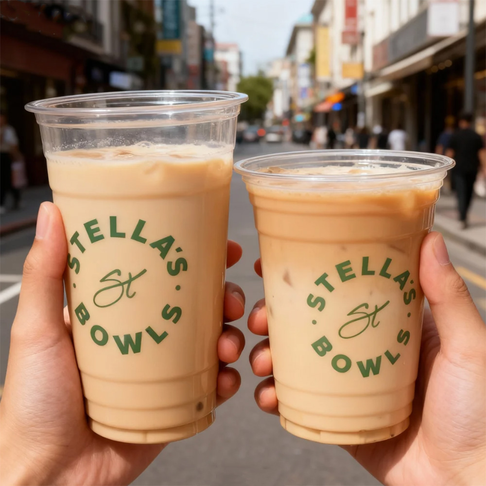 Newsense 8oz 16oz 24 Oz Bubble Tea Custom Logo Print Pet Pla Cold Drink With Lid Transparent Clear Coffee Disposable Plastic Cup
