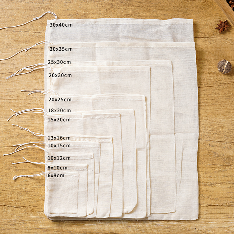 Recyclable Cotton Mesh Produce Bag Multifunctional Filter Storage Bag Wholesale