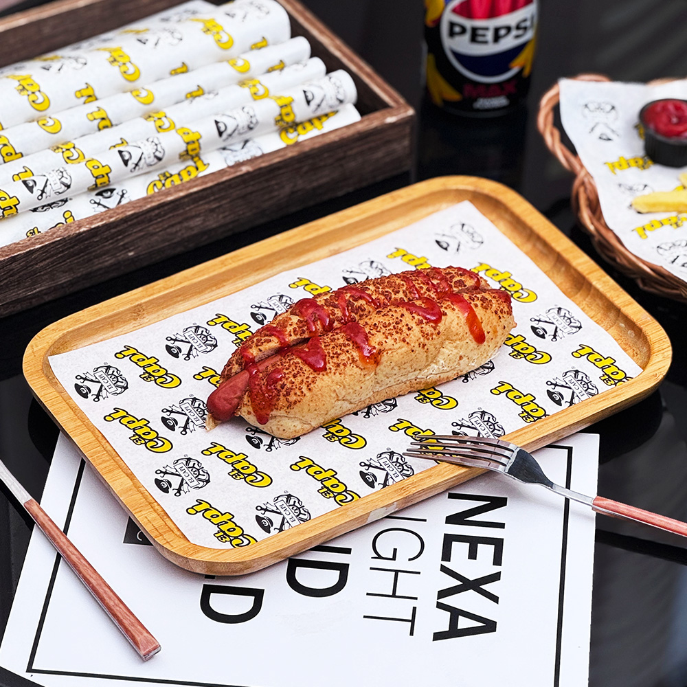 Greaseproof Paper Plate Barbecue Fried Chicken Greaseproof Paper Burger Sushi Food Wrapping Fries Fried Pizza Paper