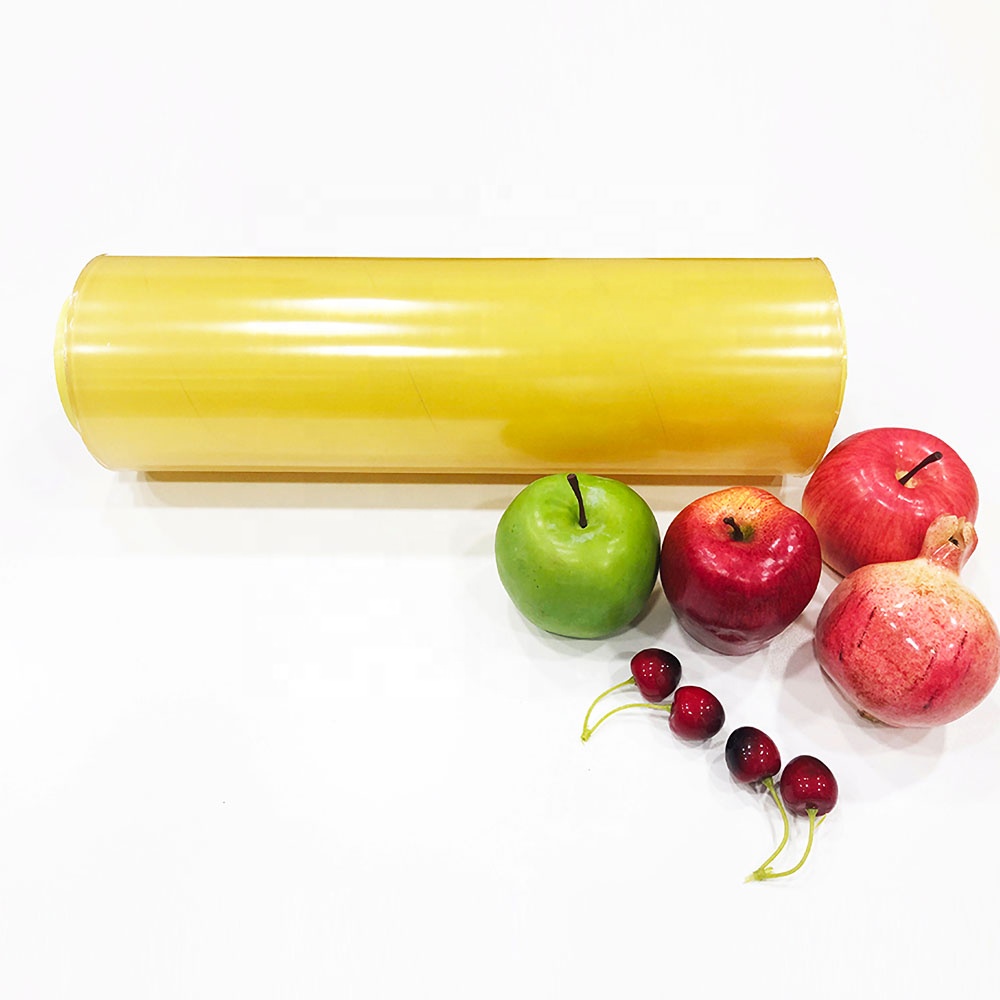 Custom Static Cling PVC Film Roll Butter Paper Wrap For Food Containers Food Wrapping Cling Wrap Film Easy Food Wrapping