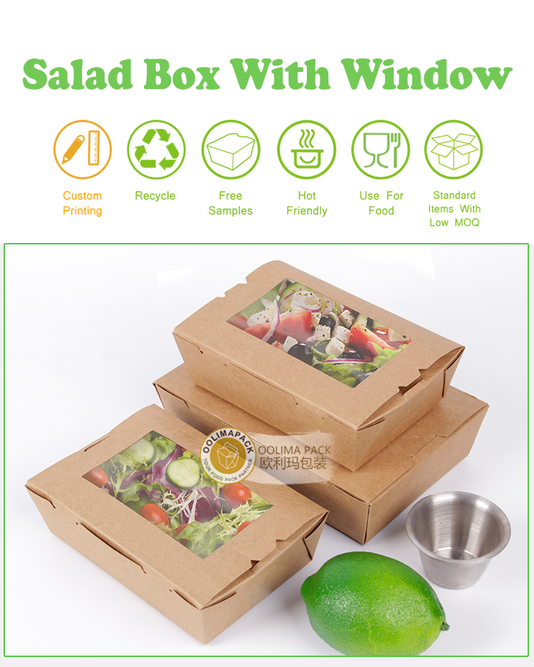 Custom Printed Paper Salad Bowl