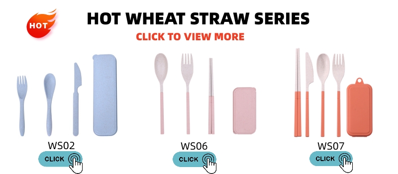 Eco friendly Camping School Portable Biodegradable plastic flatware cutlery set