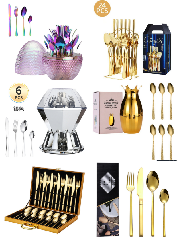 Classic Design Stainless Steel Flatware Set Handle Durable Reusable Sustainable Eco-Friendly Lightweight Rust Resistant
