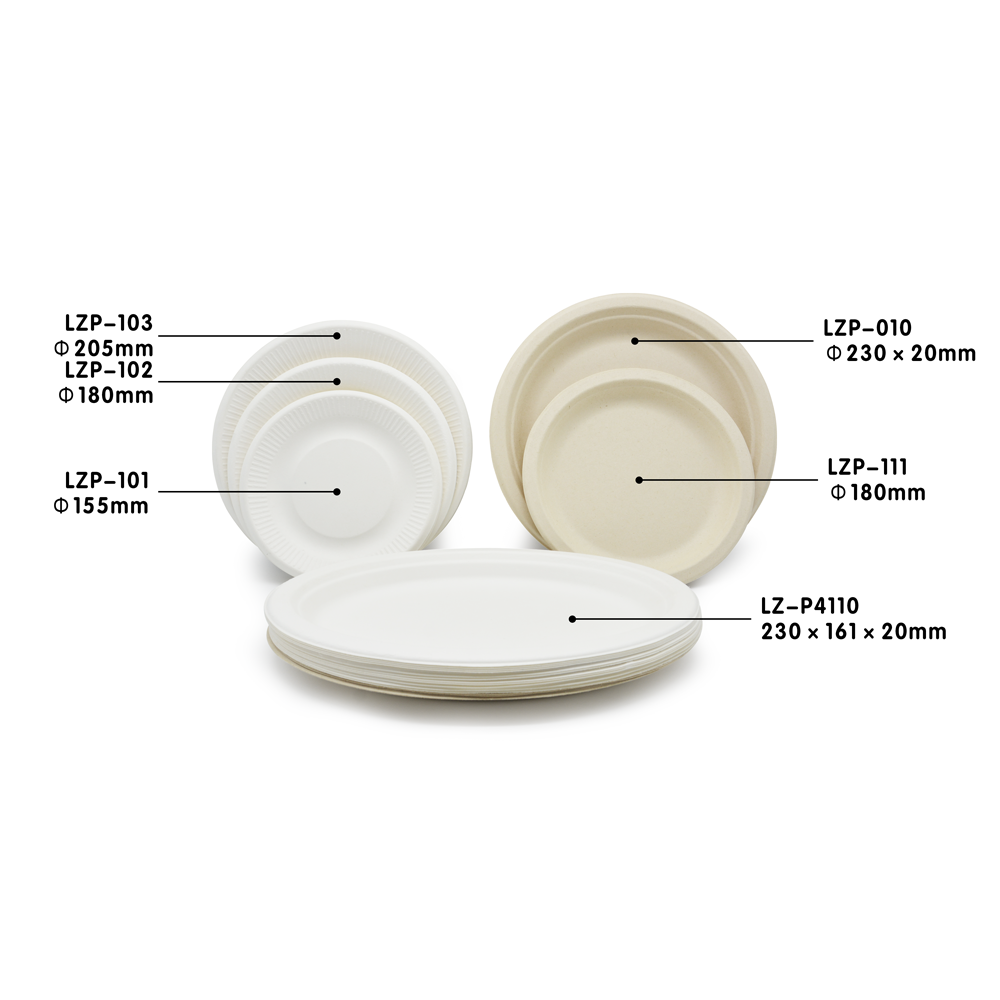 Heat-Resistant Bagasse Disposable Dinner Plates