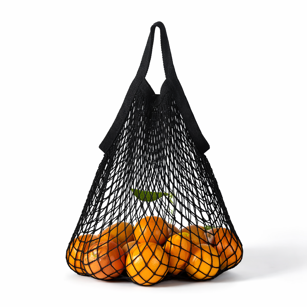 Custom Size Eco Organic Cotton Mesh Net Shopping Shoulder Bag Reusable Vegetable Fruit Packing Food Produce Bag For Promotional