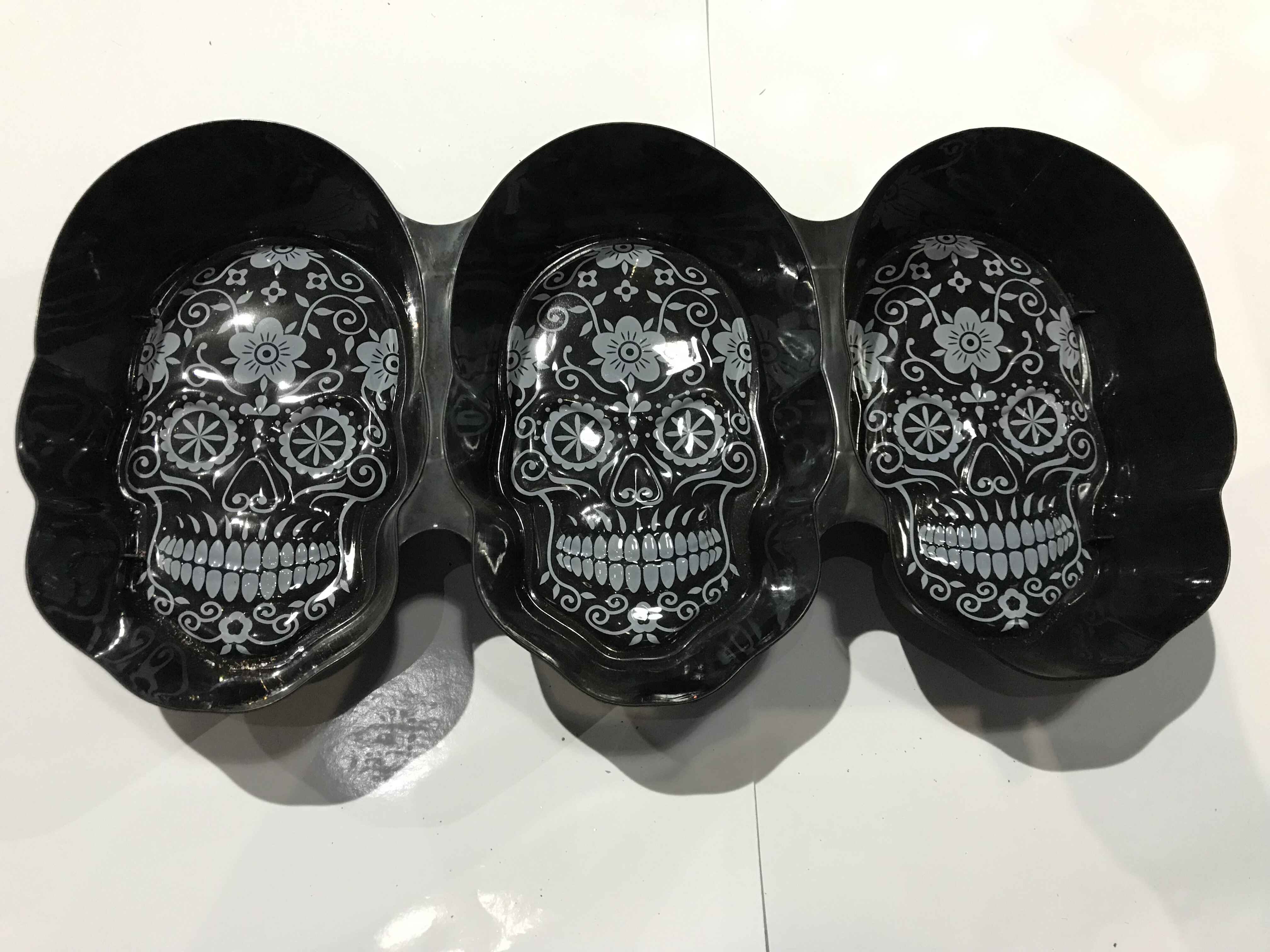 BSCI Certified Custom Designed PP Material Deep Salad Bowl Halloween Party Kitchen Bowl Plant Pattern Home Plate Dish Certified