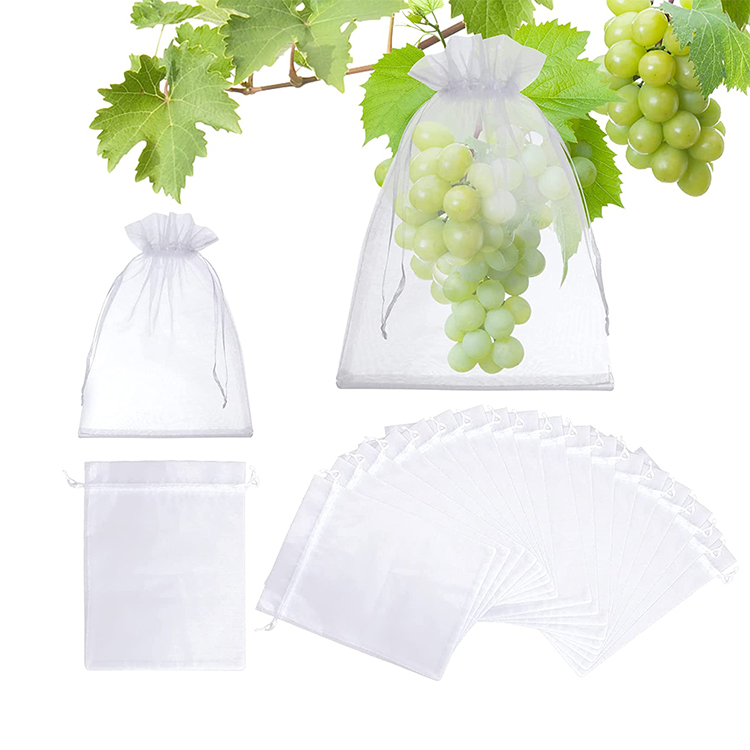 White Vineyard Grape mango Tomato apple Peach Anti Insect Net Mesh Fruit protection Bags,fruit Net Bag