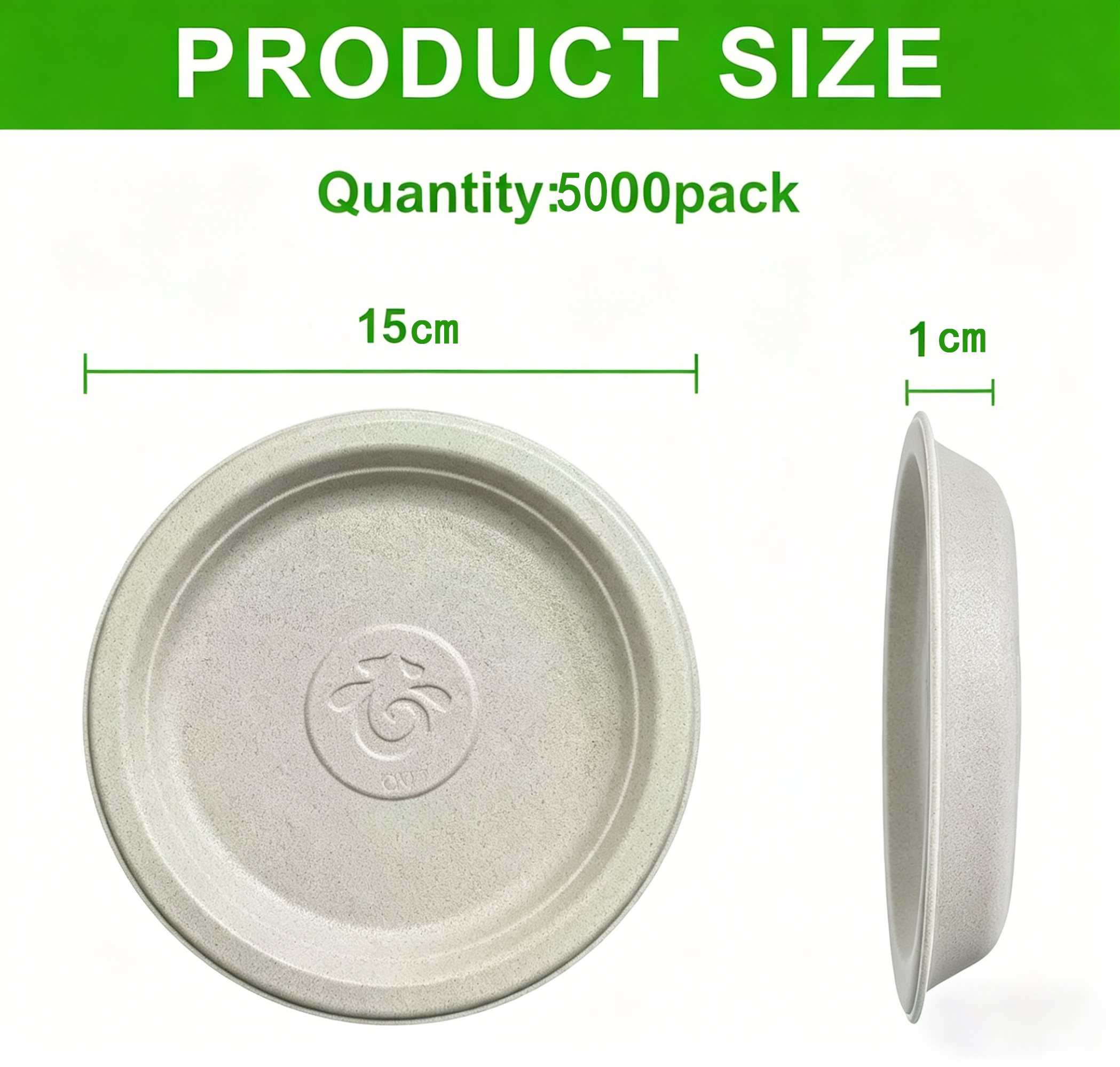Disposable Eco-Friendly Rice Husk Plates for Camping 100% Compostable Biodegradable Microwavable Refrigerator-Safe Dessert