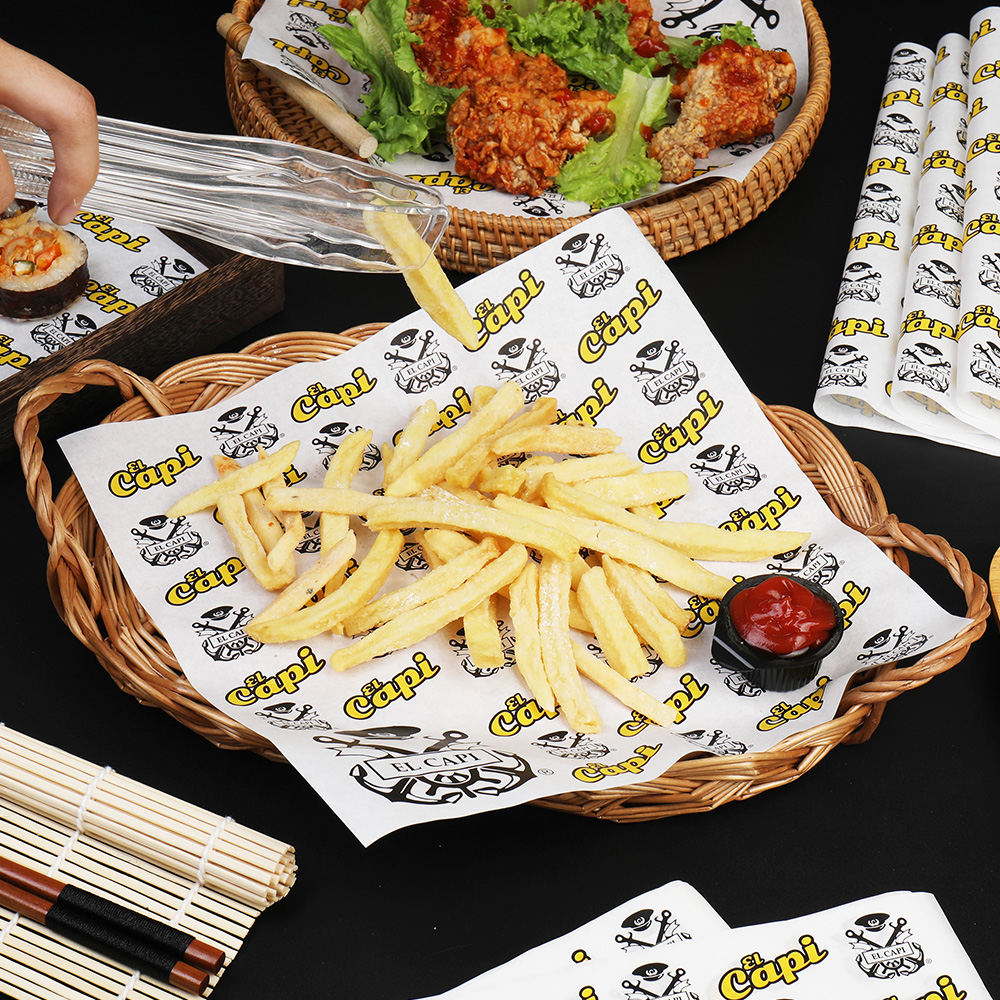 Greaseproof Paper Plate Barbecue Fried Chicken Greaseproof Paper Burger Sushi Food Wrapping Fries Fried Pizza Paper