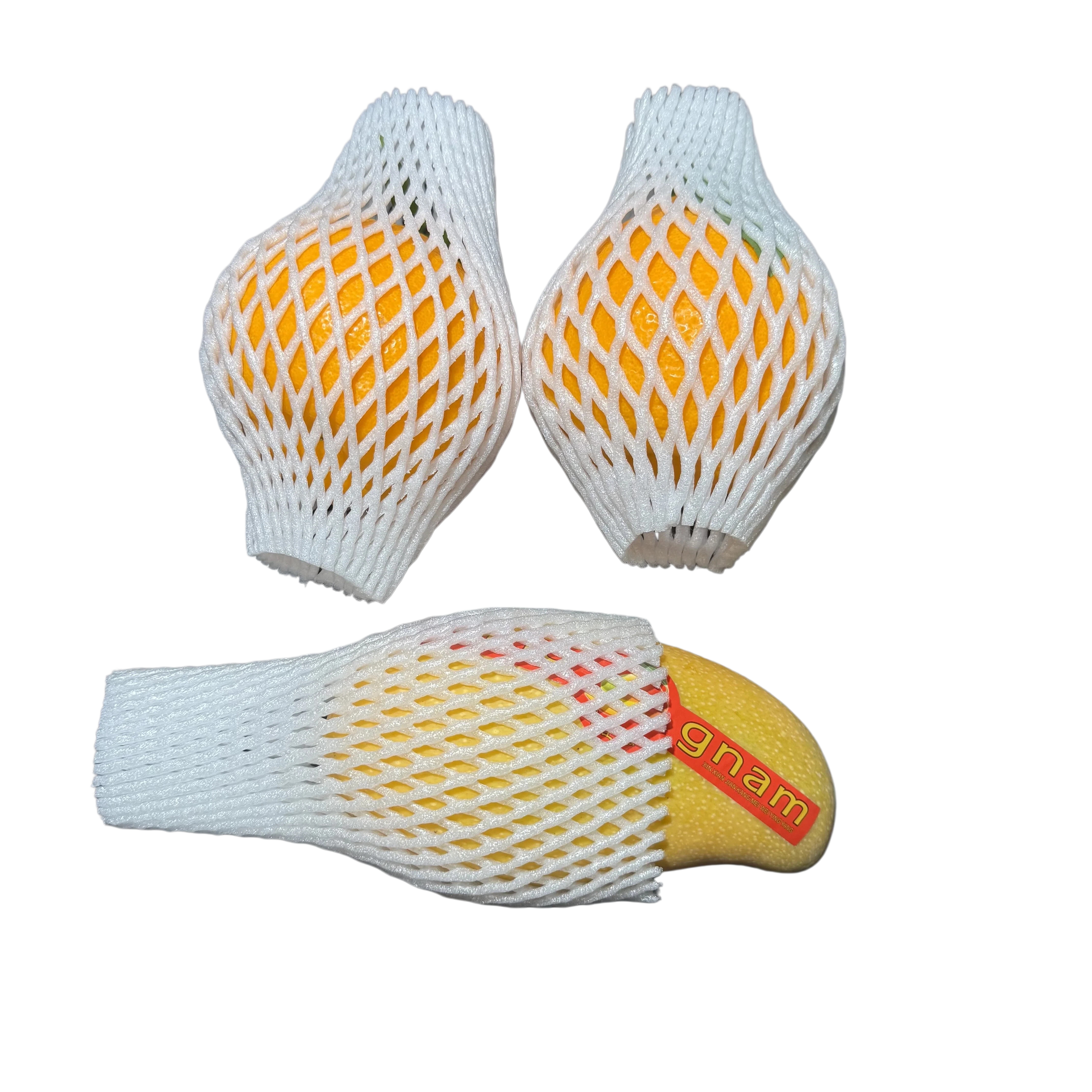 EPE Foam Flexible Net Sleeve Pocket Shockproof Protection Transport Packing Vegetable Fruit Mesh Bag Custom Size Color Available