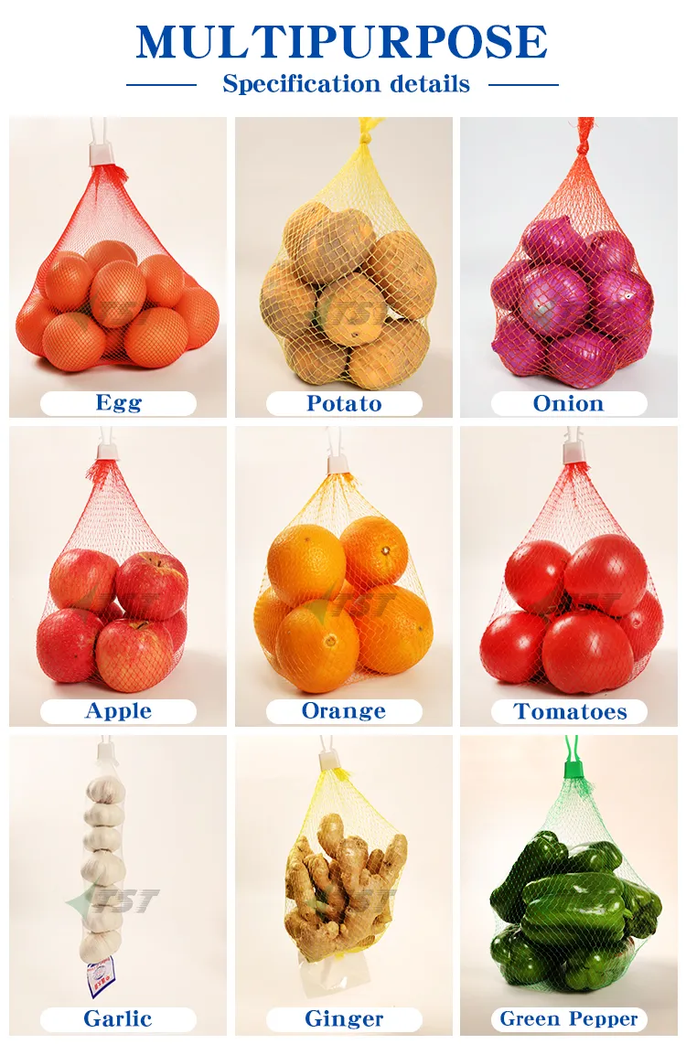 Garlic Vegetable Fruit Packaging Mesh Tube Net Sleeve