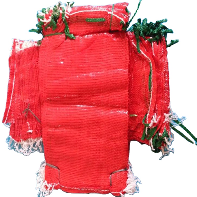 UV Treated Firewood Vegetable Onion Potato Fruit Packaging PP Tubular Net Mesh Raschel Mesh Bag with Drawstring