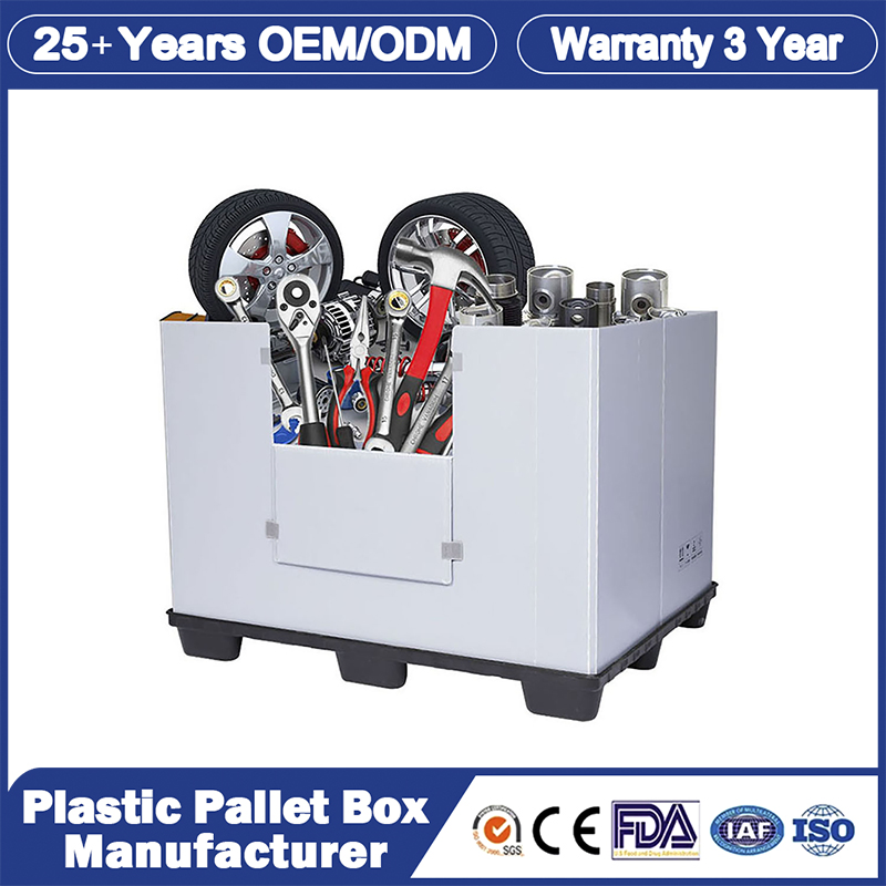 1200*1150mm Heavy Duty Light Weight Customized Stackable Collapsible/Foldable Plastic Pallet Box with Lid