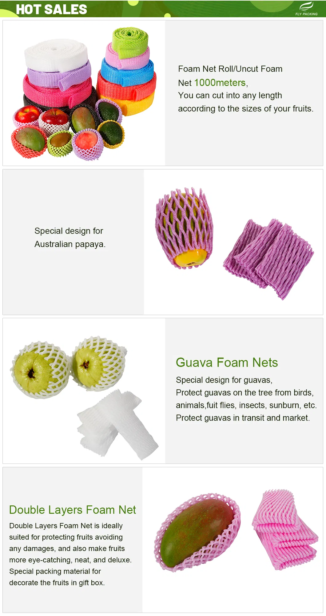 Soft Breathable Durable Custom Made Shockproof Fresh Grapefruit Packaging Sleeve Net