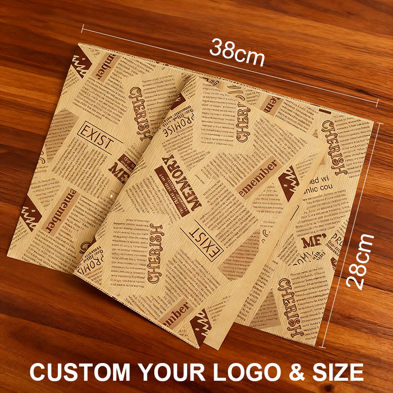 Wholesale Disposable Wax Paper with Coating Excellent for Food Packaging Sandwiches Pizza Cake Chicken Roll Bread