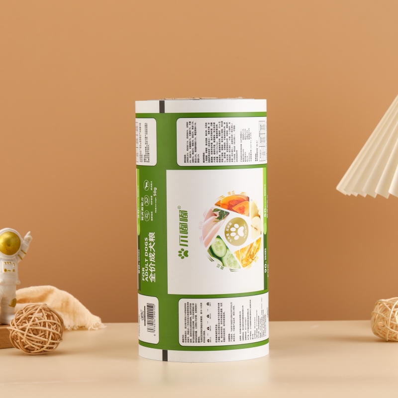Printed Laminated Plastic Wrapping Food Packaging Plastic Roll Film Pet Food Packaging Film Roll
