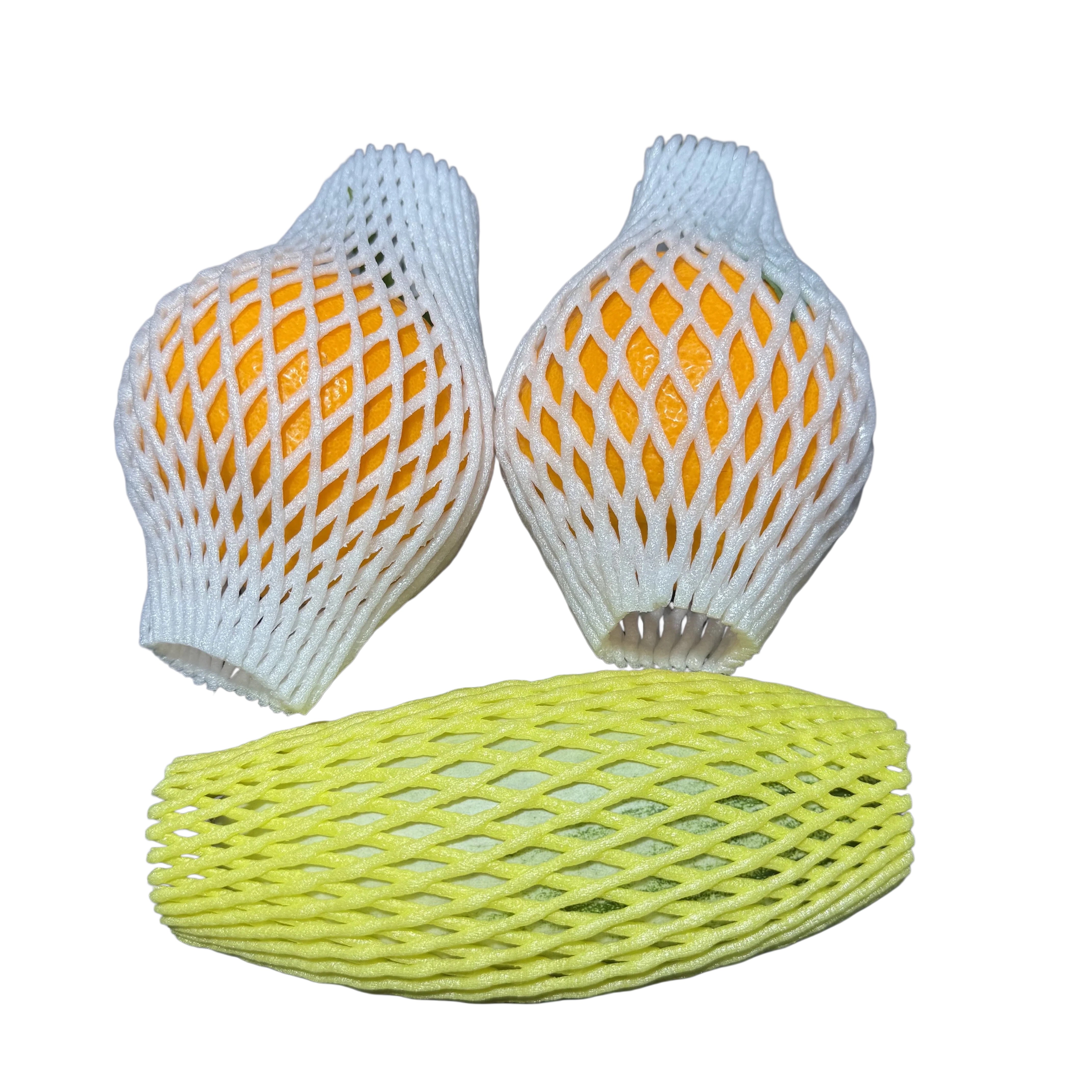 EPE Foam Flexible Net Sleeve Pocket Shockproof Protection Transport Packing Vegetable Fruit Mesh Bag Custom Size Color Available