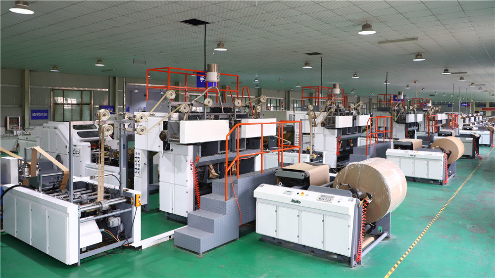 High-speed paper bag forming machine on PsiPrime automated production line