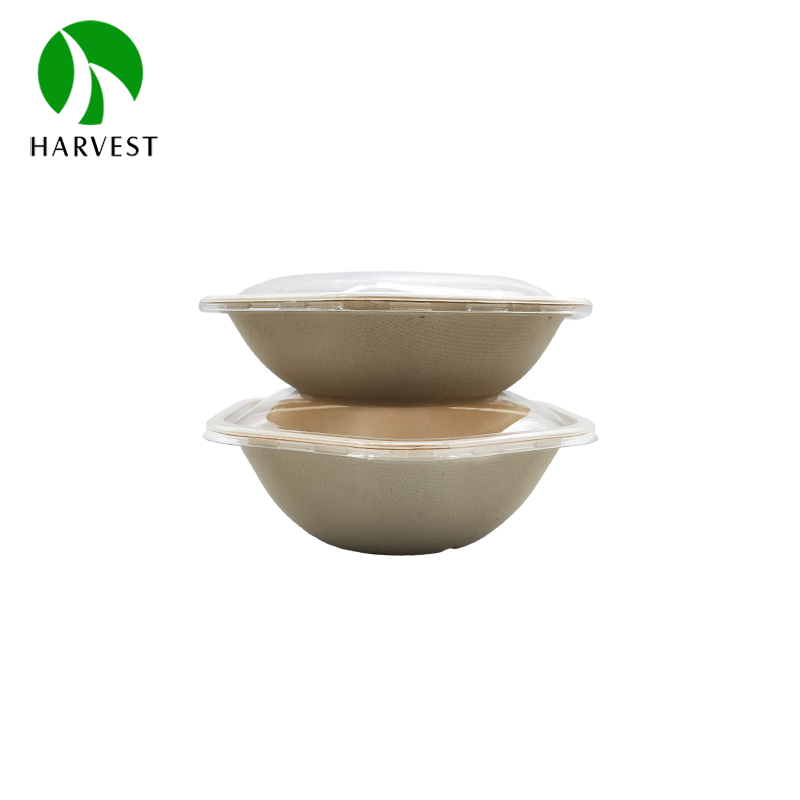 750ml 1000ml Disposable Bagasse Zero Waste Takeaway Salad Sugarcane 32 oz Hexagon Bowl Microwave Safe Modern Design Plant-Based