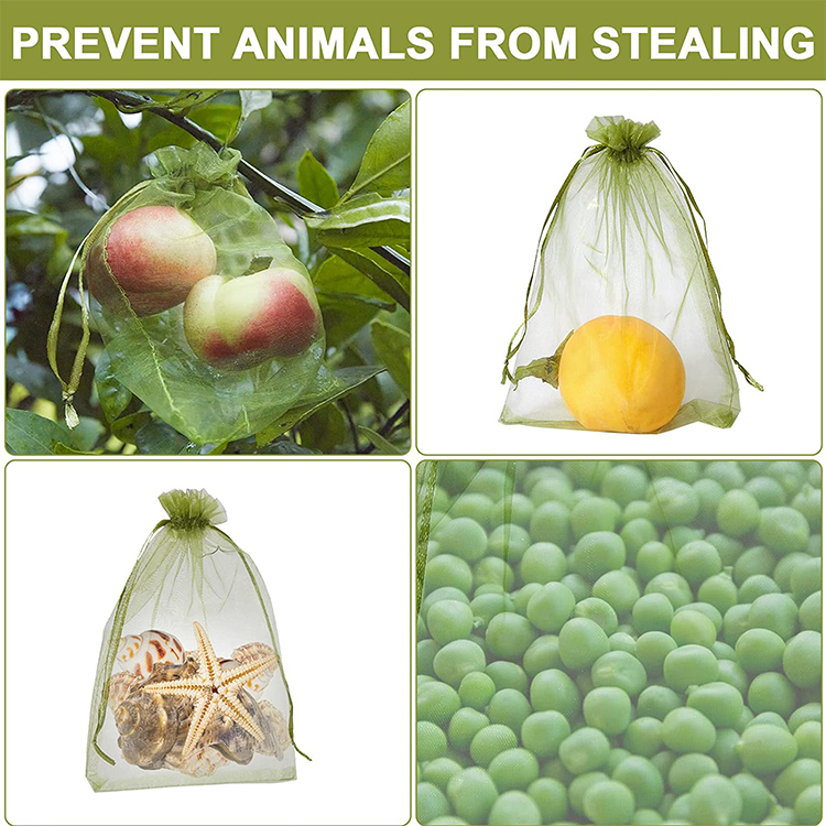 Reusable Net Grocery Guava Fruit Protection Bag/ Dry Fruits Packaging Bags/ Jute Fruit Bag for Anti Insect Bird Fly