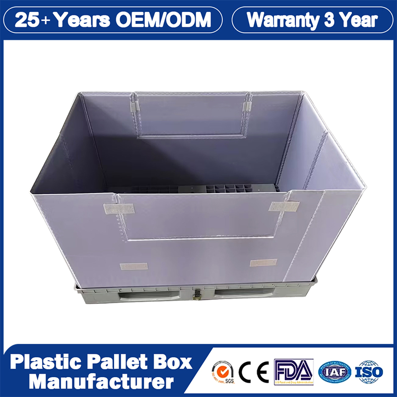 1200*1000 Customized Collapsible Save Space PP or HDPE Plastic Pallet Box Container for Packaging with Economic Price
