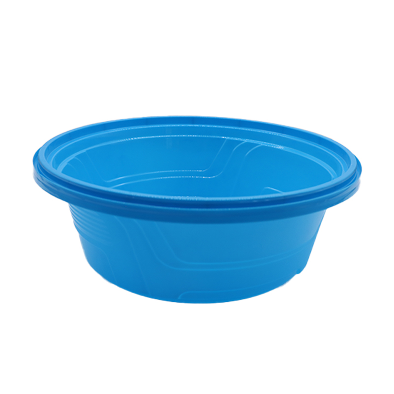 Disposable Biodegradable Round Plastic Bowl Container with Lid for Lunch Food Packaging Takeaway Box