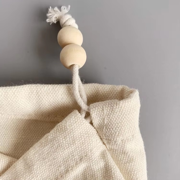 Cotton rope & Wooden beads