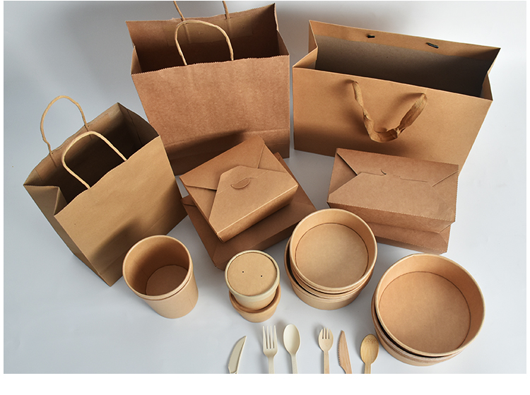 Kraft Paper Bowl with Lid
