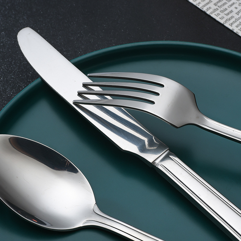 Dingyong Classic Design Stainless Steel Flatware Set Handle Durable Reusable Sustainable Eco-Friendly Lightweight Rust Resistant