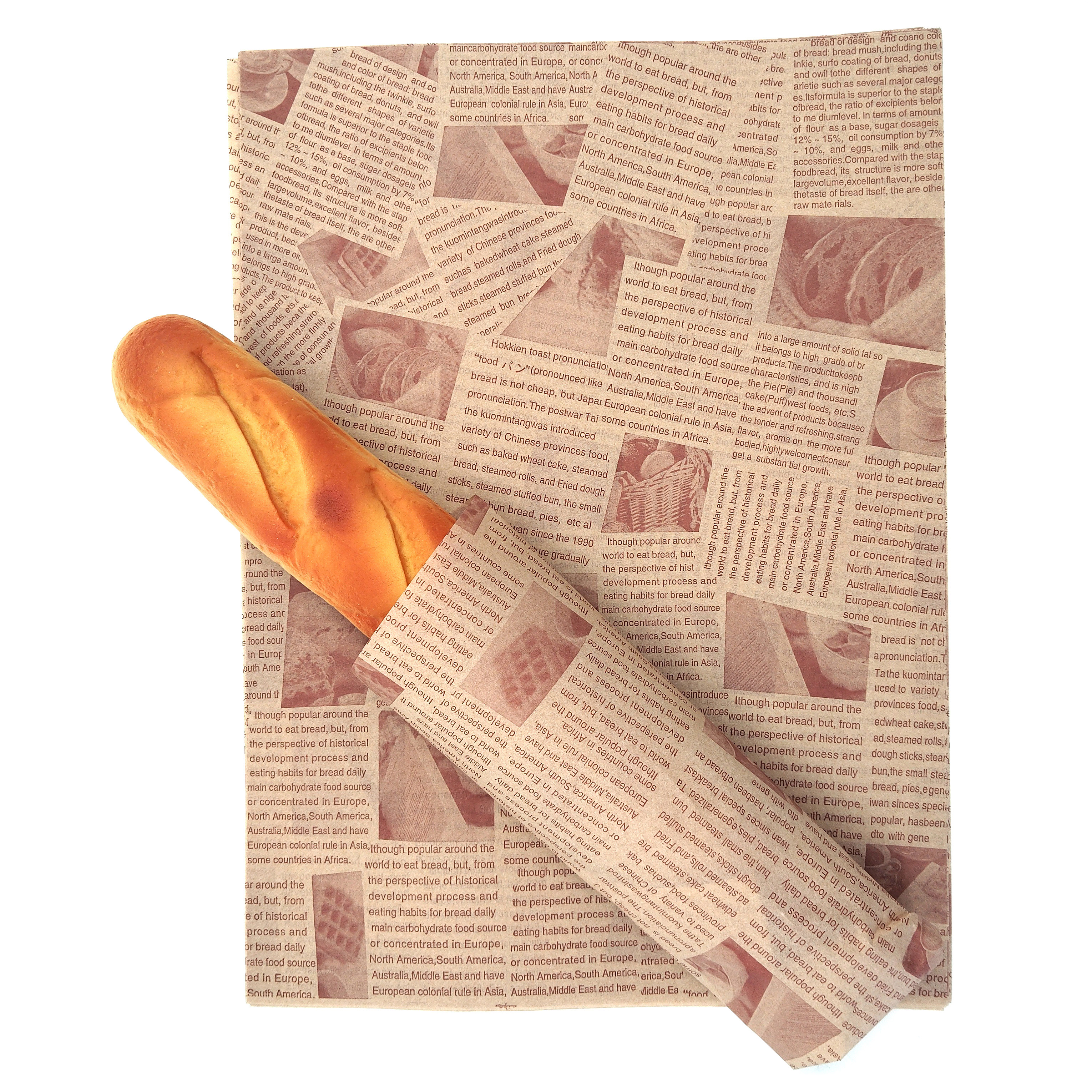 Greaseproof Waterproof Biodegradable Recyclable Disposable Food Grade Wax Paper for Cake Sandwich Burger Wrapping